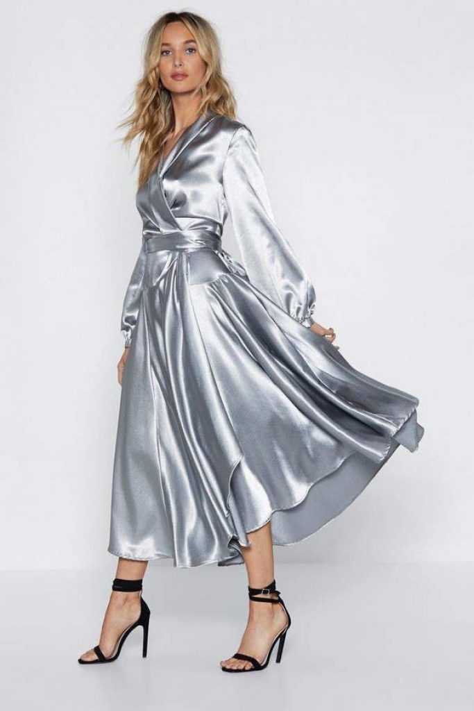 A Silky Satin Dress from Nasty Gal