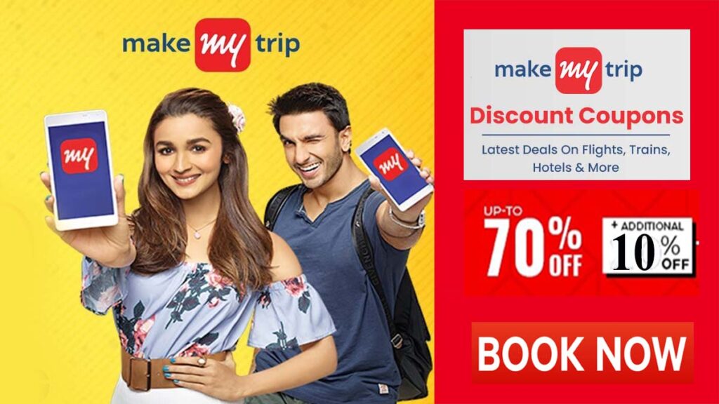 MakeMyTrip Coupon Codes, Offers & Sales