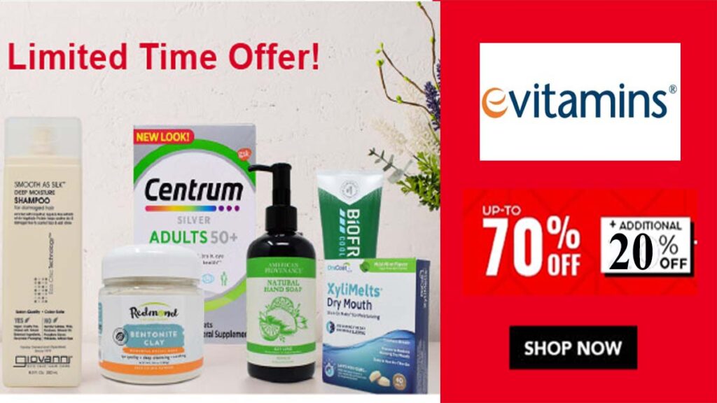 EVitamins Coupon Codes, Offers & Sale